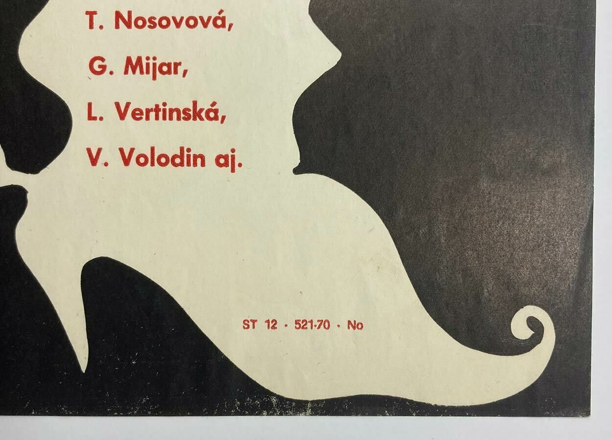 Original Movie Poster, Puss In Boots, Unknown Artist, 1970, Genuine Czech Vintage Print photo Art