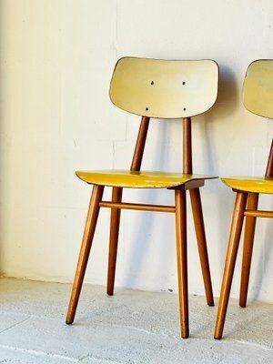 Eetkamerstoelen Van Ton, Ca. Jaren 1960, Set Van 4 photo vintage