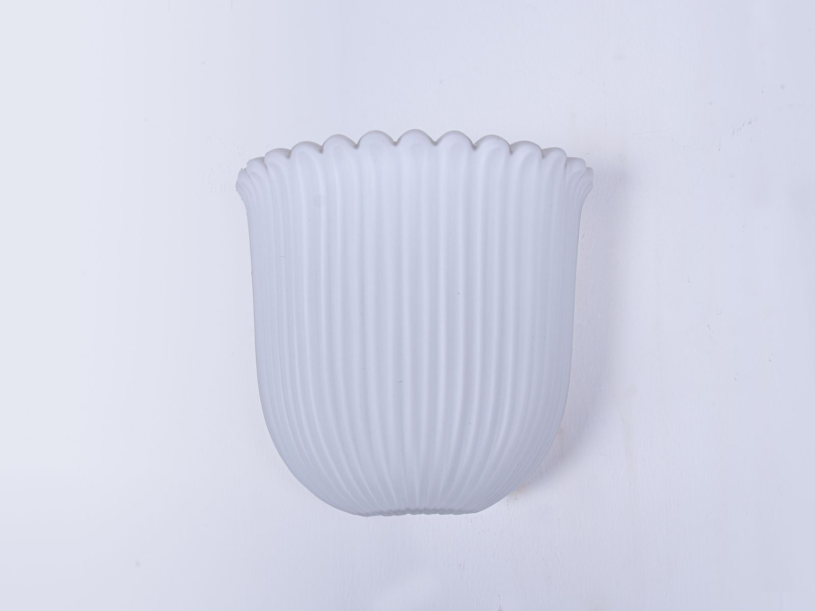Pair Of White Glass Wall Sconces By Glashütte Limburg, Germany, Circa 1960s photo buy