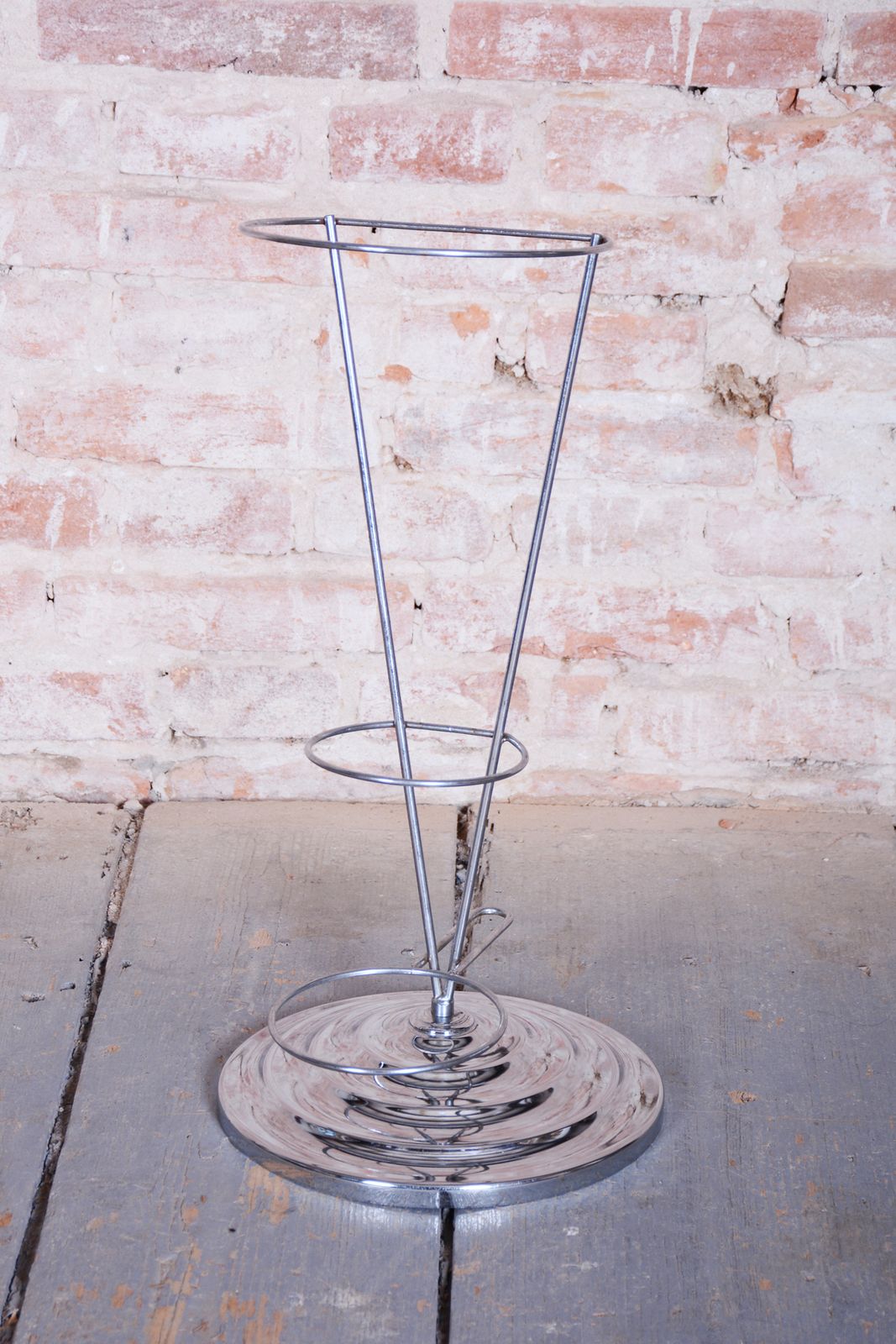 photo furniture Original Bauhaus Umbrella Stand, Chrome Plated Steel, Germany, 1950s