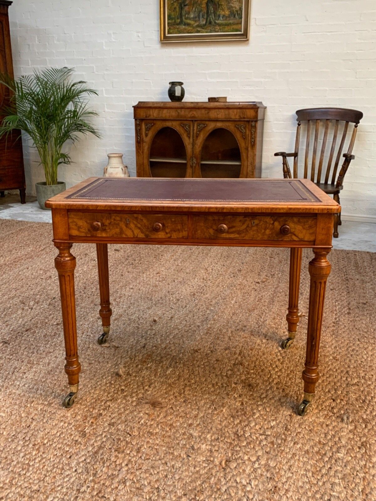 photo vintage Walnut Writing Desk By Holland & Sons