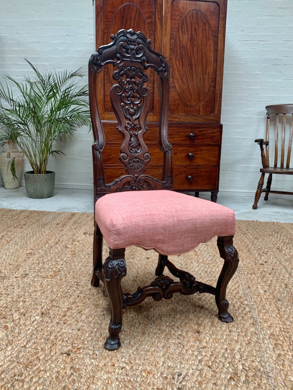 19th Century Continental Walnut Side Chair