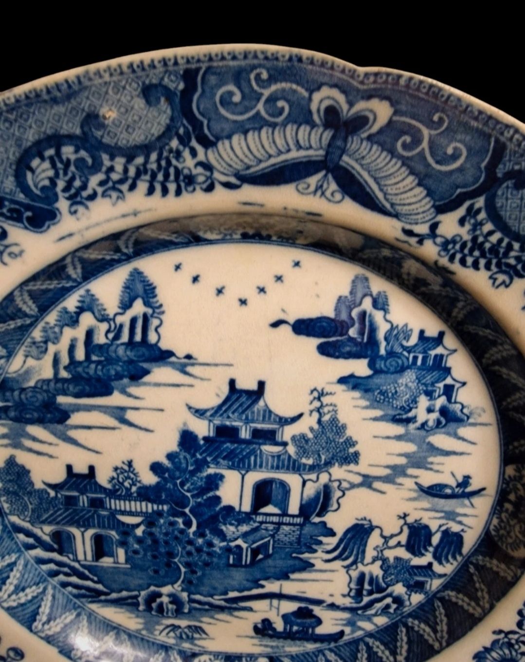 Georgian "Stevenson" Chinoiserie Pattern Soup Plate C1816 photo for sale
