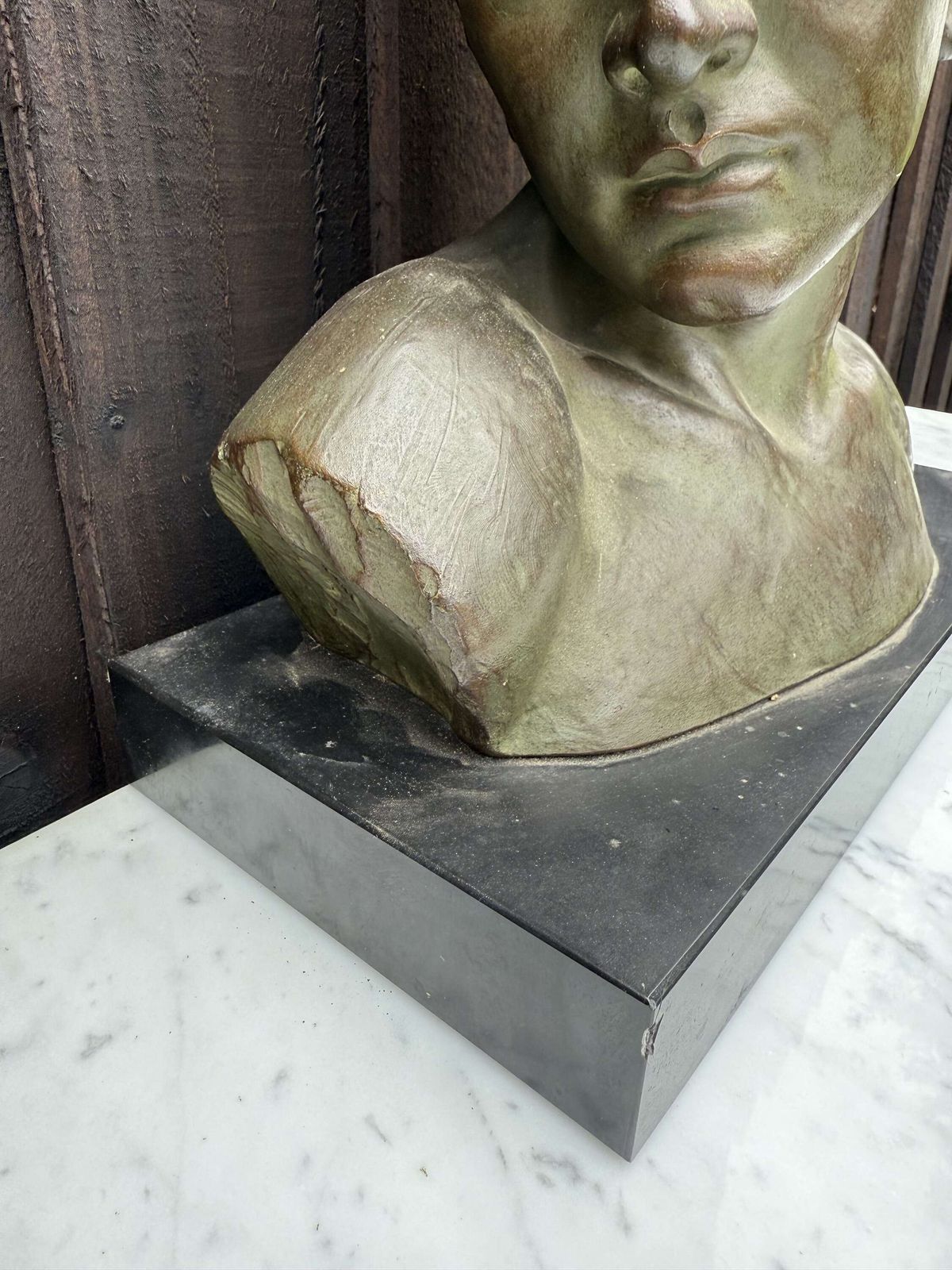 Art Deco Terracotta Bust Of A Boy , J Dommisse photo Art