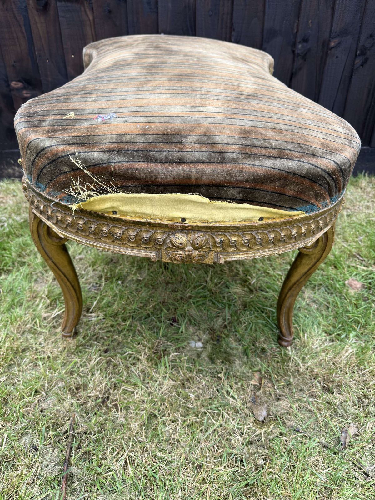 Louis XVI Style Gilt Wood Foot Stool photo buy
