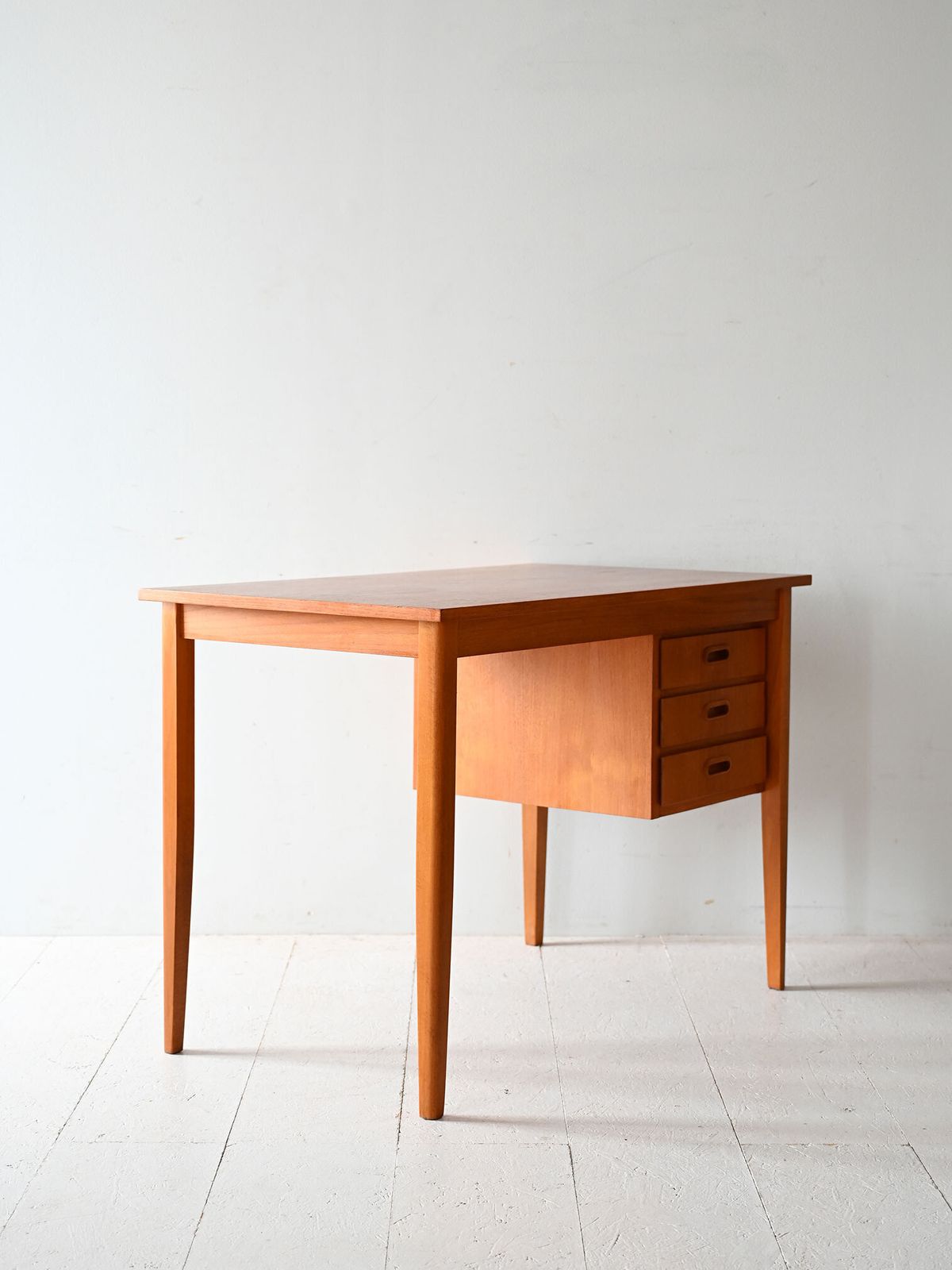 Scandinavian Teak Desk With Three Drawers photo Furniture