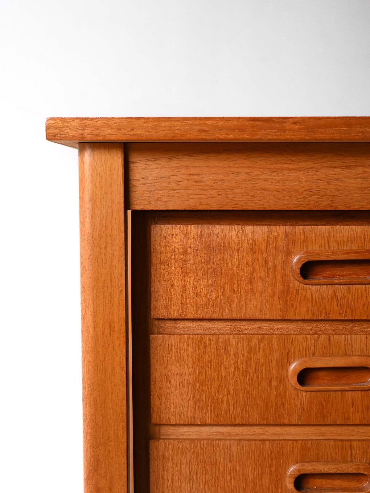 Scandinavian Teak Desk With Three Drawers photo vintage