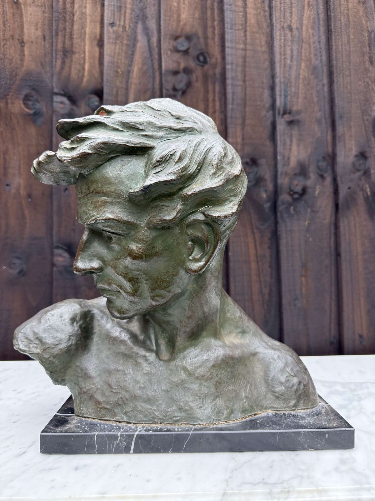 Art Deco Terracotta Bust Of A Man , J Dommisse