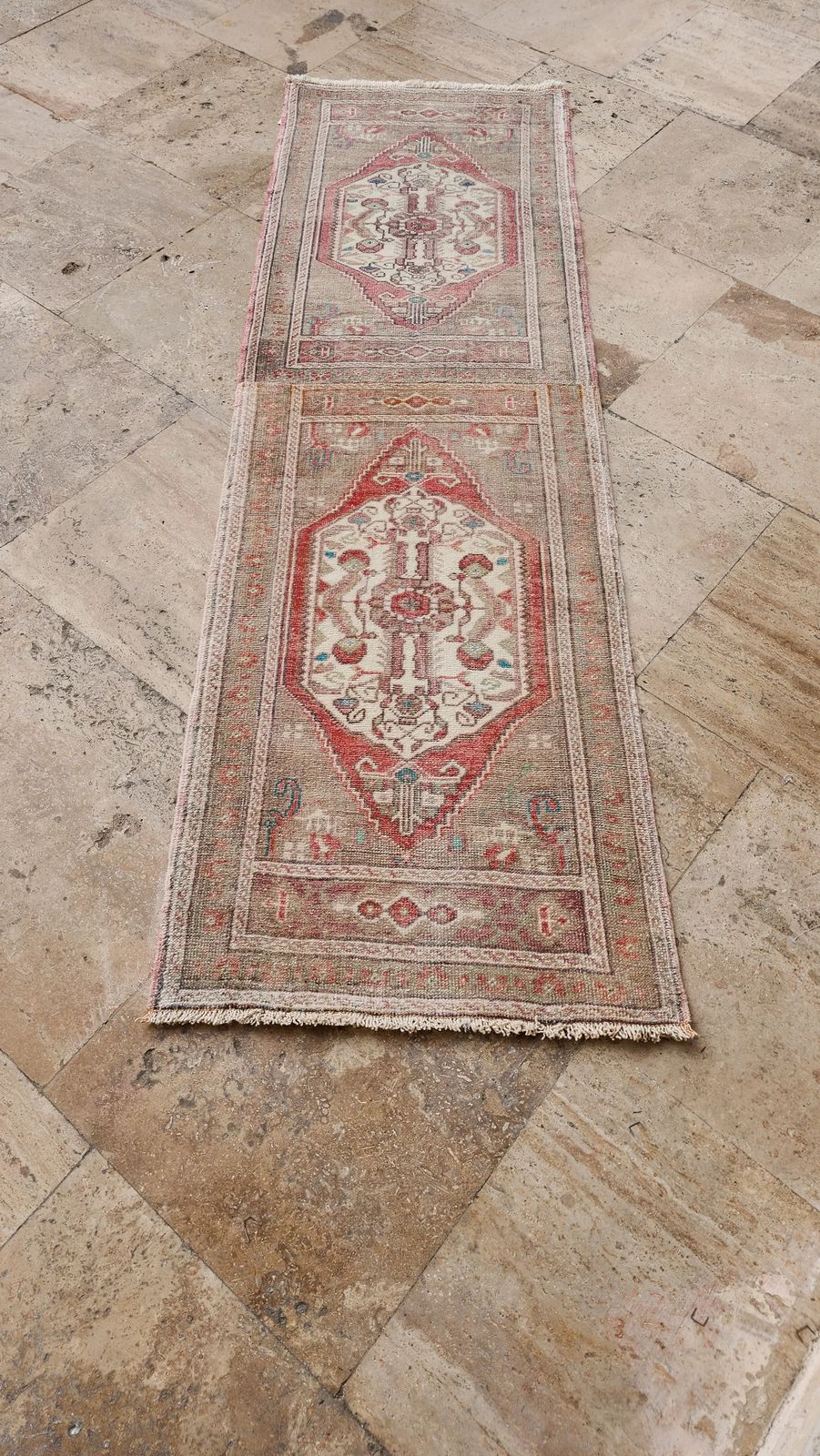 1970s Turkish Long And Narrow Runner Rug 1'10'' X 6'1'' photo Textiles