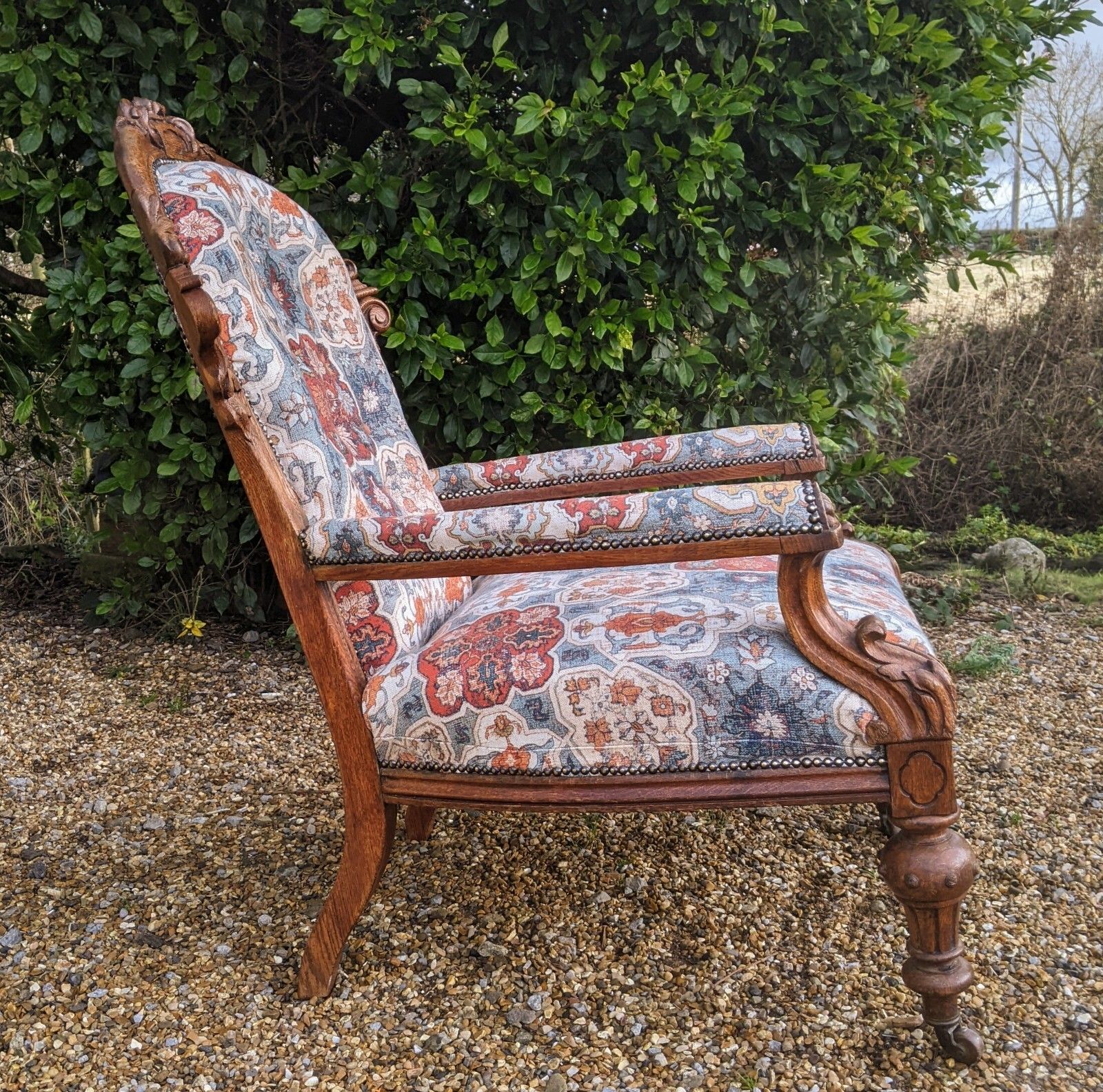 Good Large Oak Victorian Aesthetic Armchair photo Furniture
