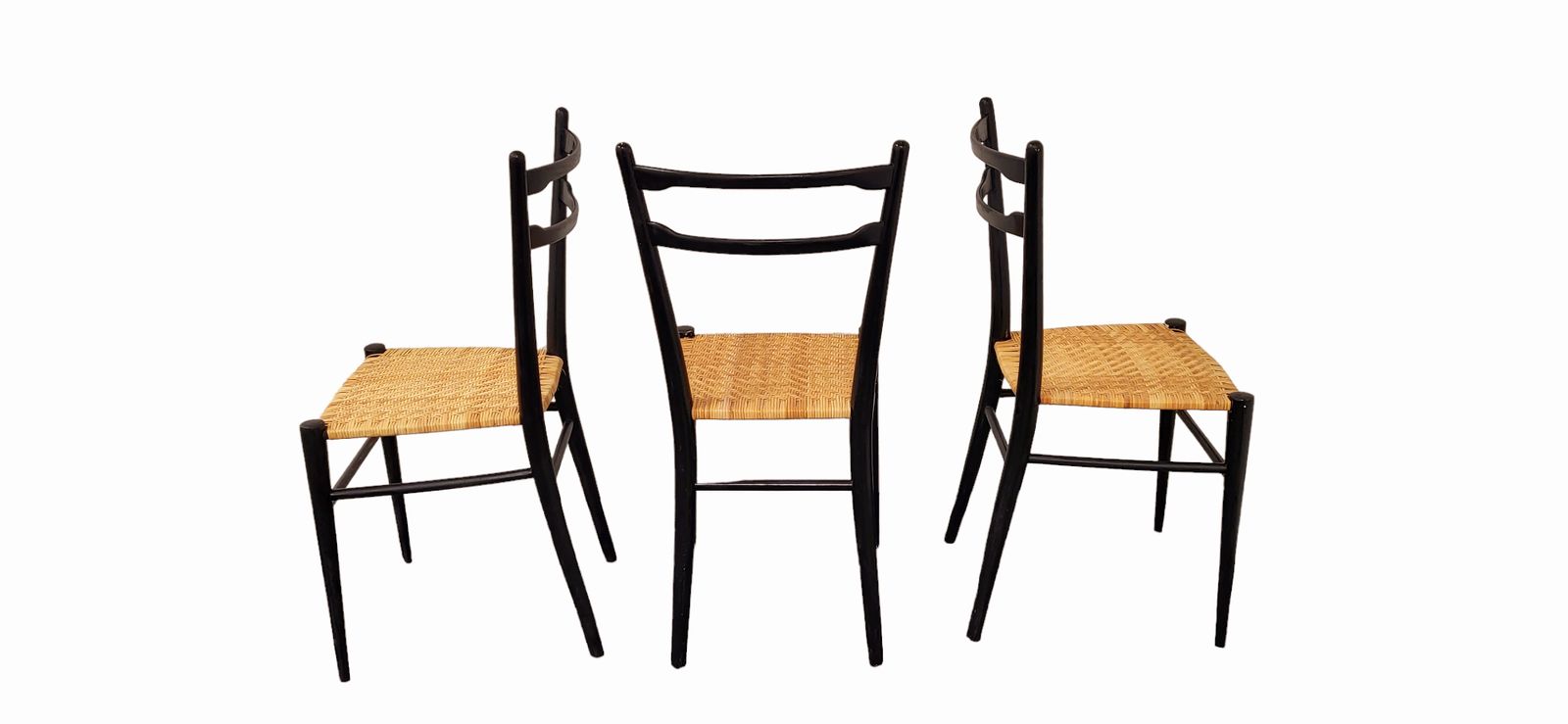 Cane Chairs In The Style Of Gio Ponti, Set Of 3 photo buy