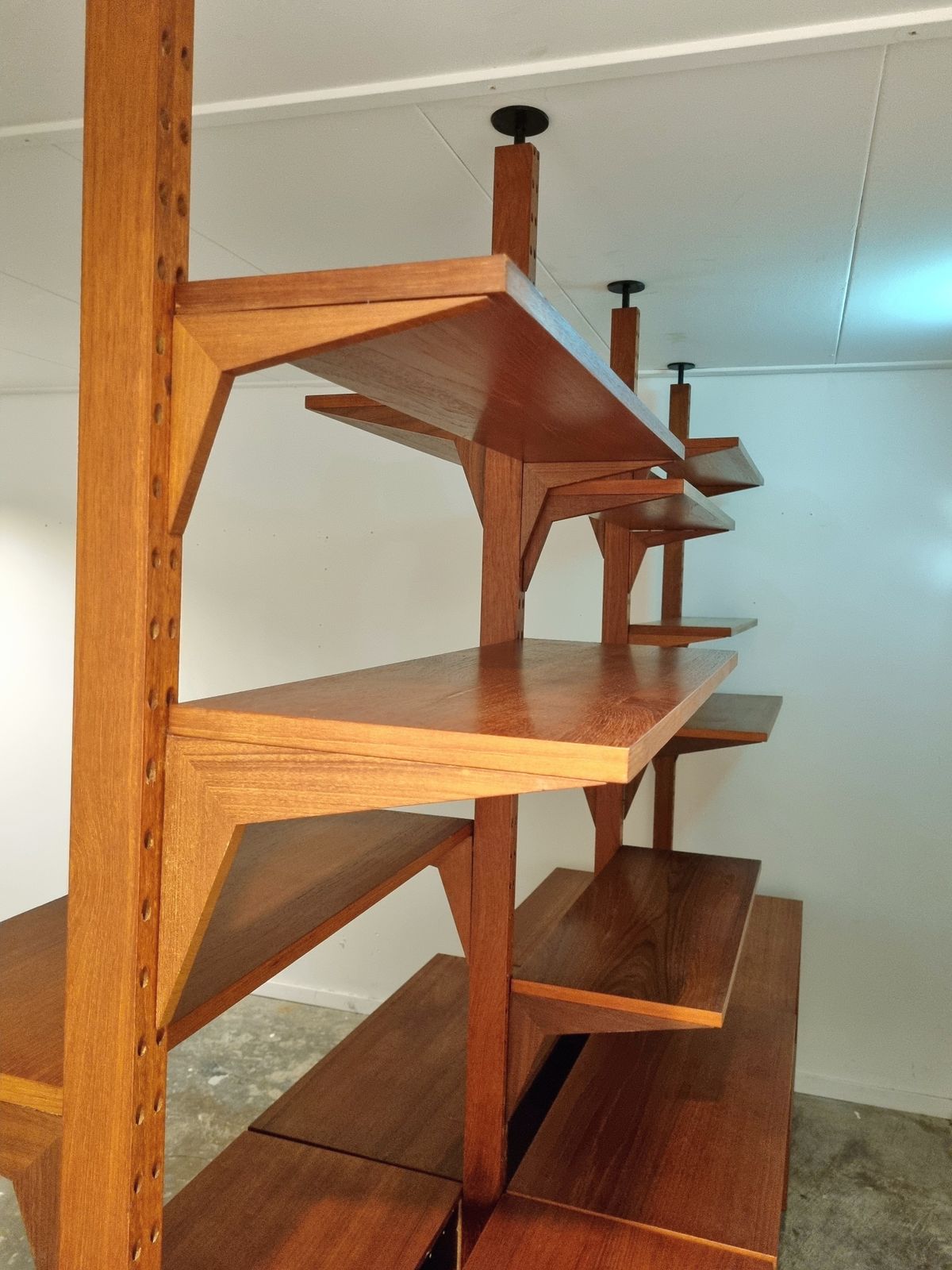 Very Rare Modular Royal Series Wall Unit In Teak By Poul Cadovius, Denmark, 1960s photo vinterior