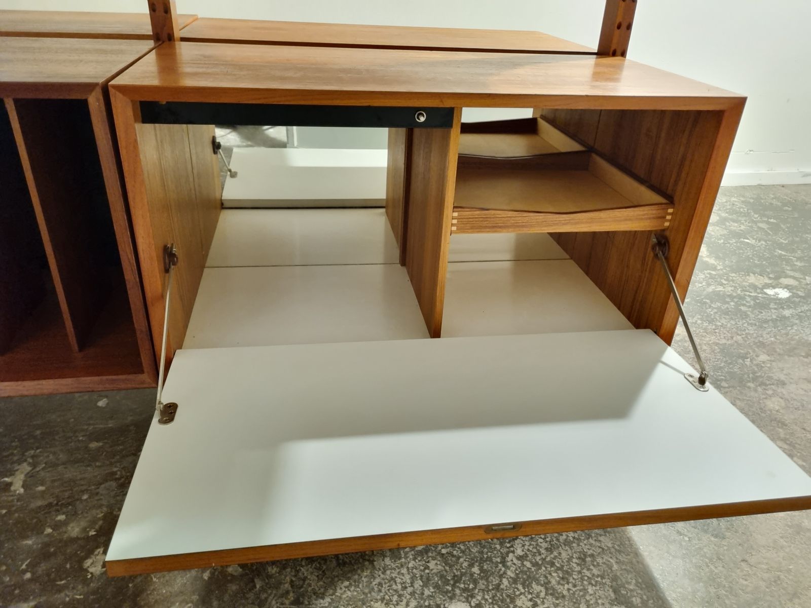 Very Rare Modular Royal Series Wall Unit In Teak By Poul Cadovius, Denmark, 1960s photo buy