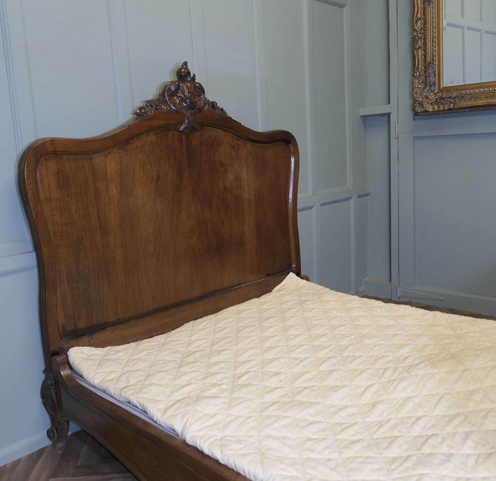 Louis XV Style French Golden Walnut Bed photo buy