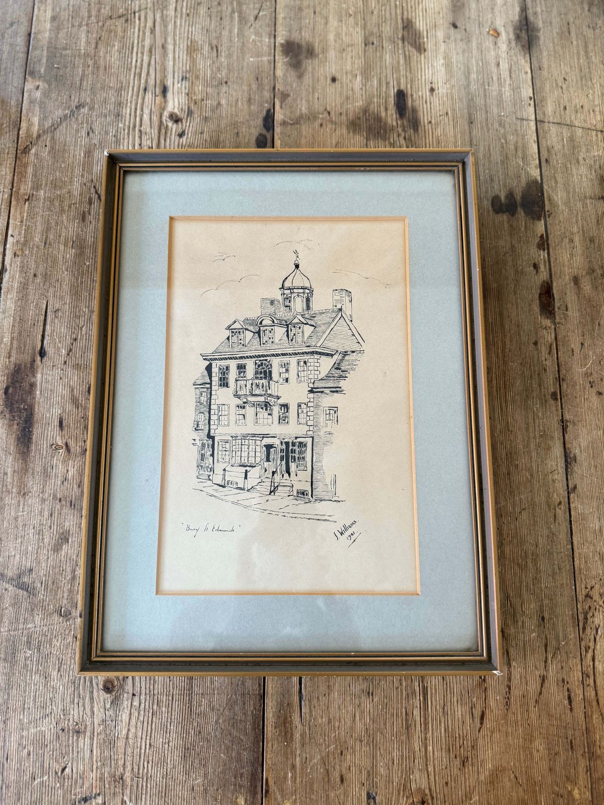1900s English Village Art, Antique