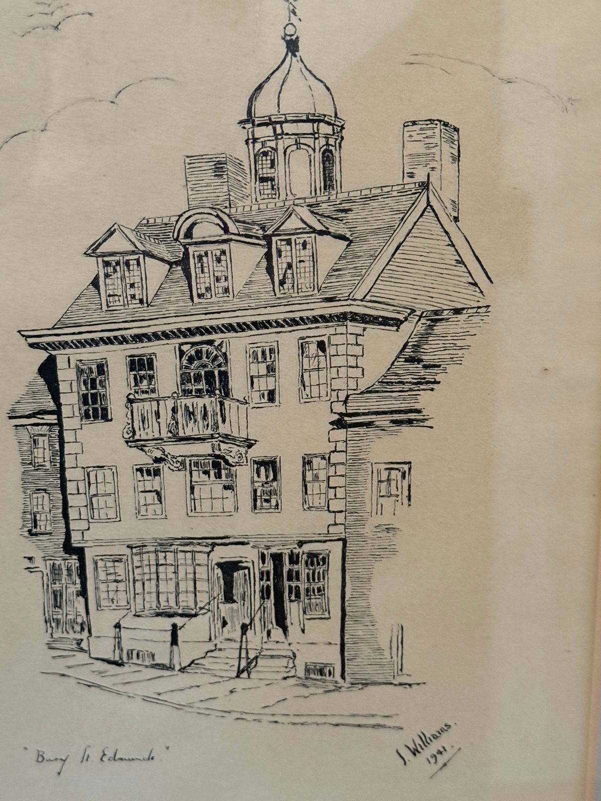 1900s English Village Art, Antique photo 55.0