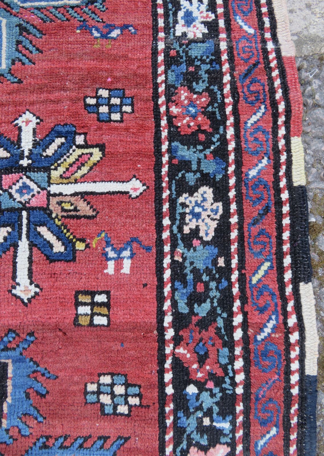 Antique Caucasian Karabagh Village Rug. Signed Name By Weaver.  194cm X 117cm. photo buy