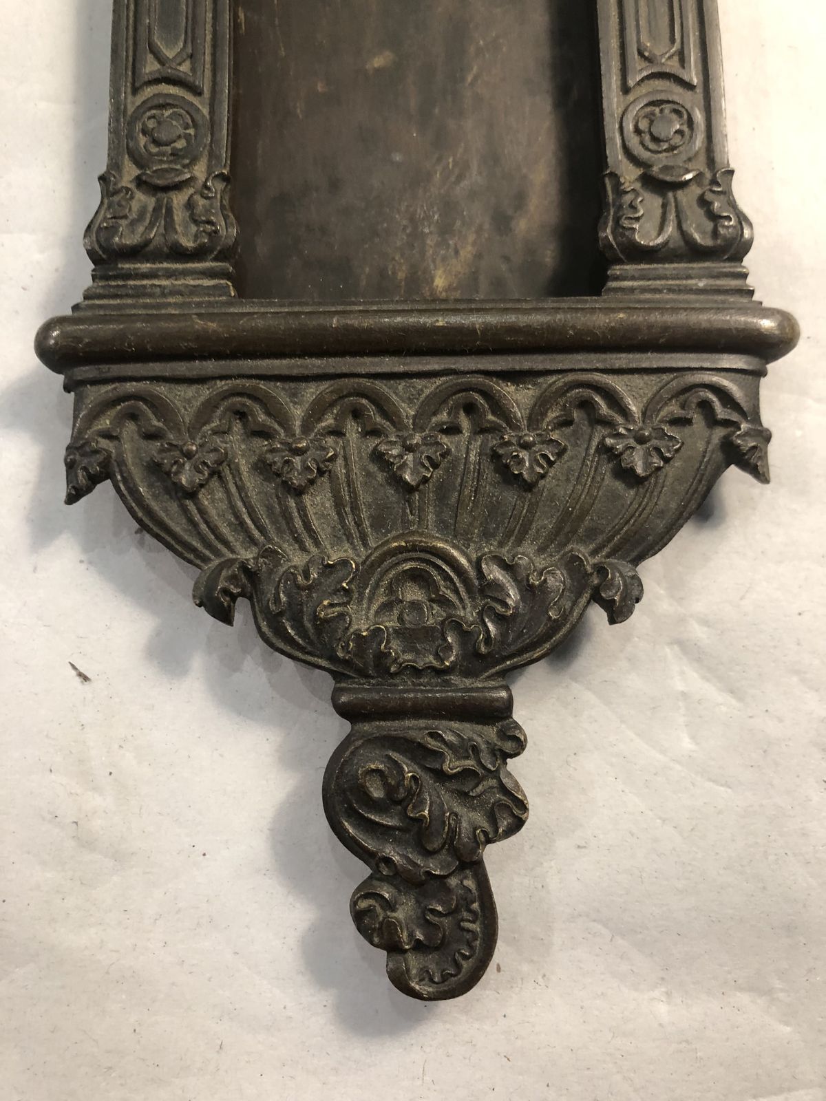Pair Antique Bronze Louis Philippe Card Holder And Letter Plate C19 photo buy