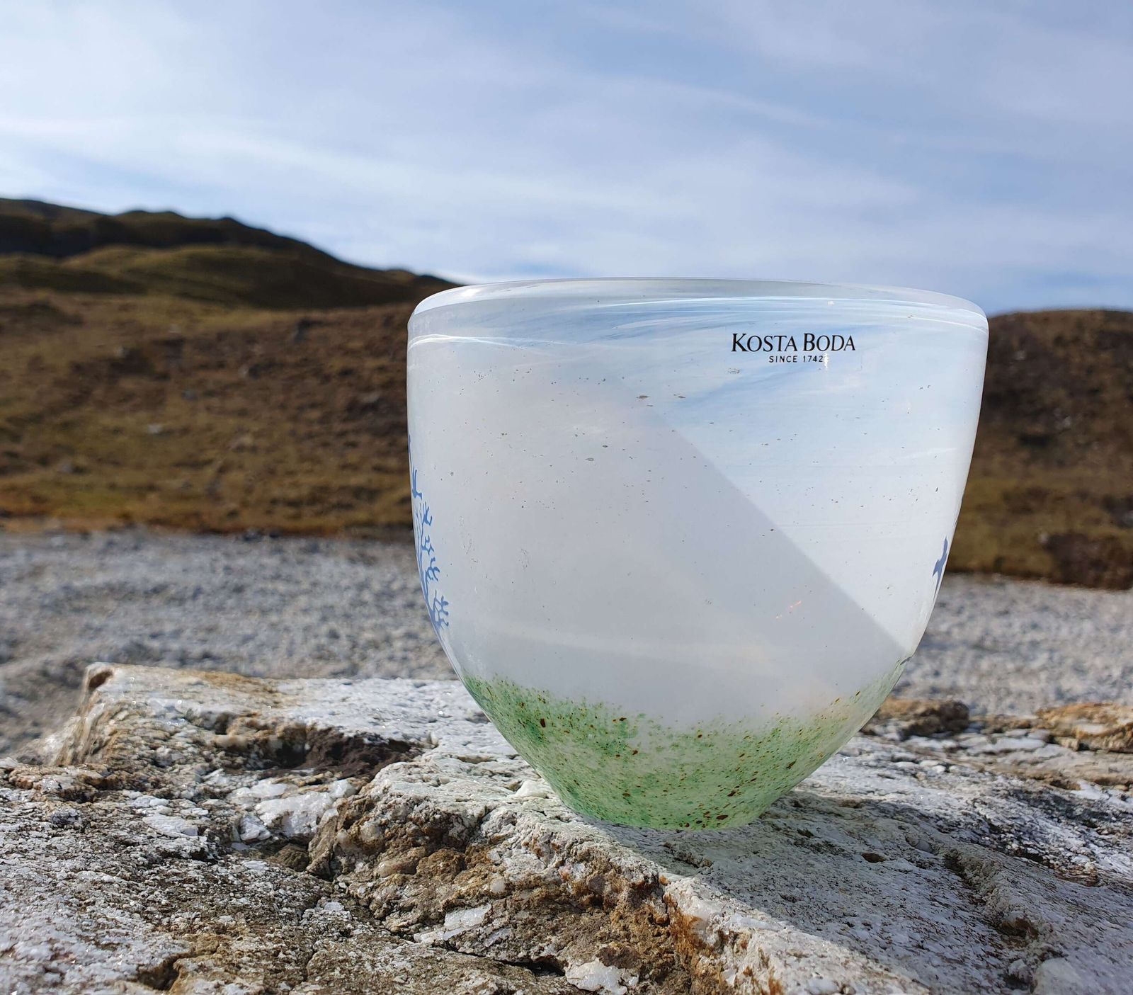 Kjell Engman For Kosta Boda, Sweden."October" Series Small Glass Vase.1980s. photo 65.0