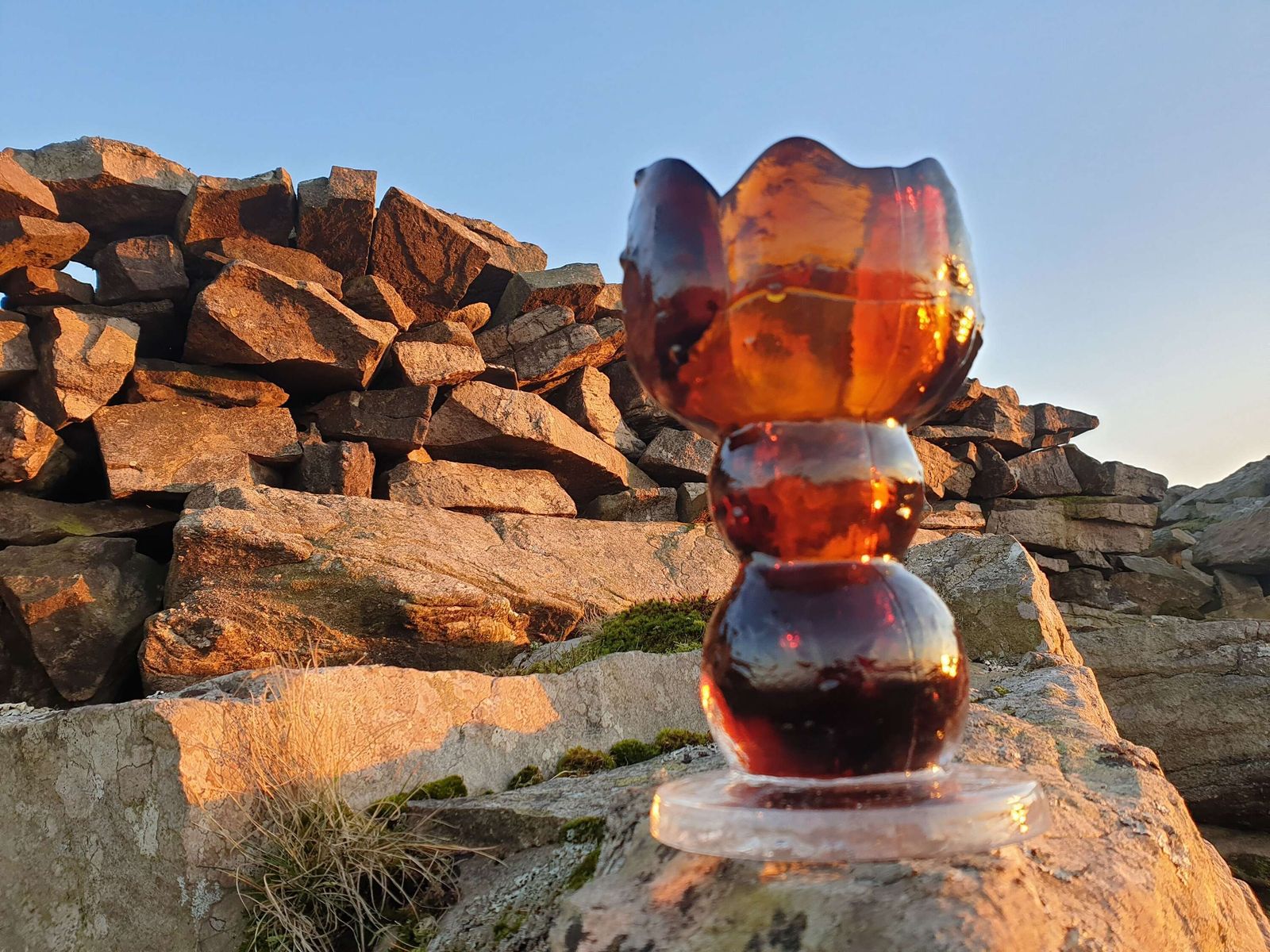 Pertti Santalahti For Humppila, Finland. A Moulded Glass, Organic Form Goblet. 1970s. photo 75.0