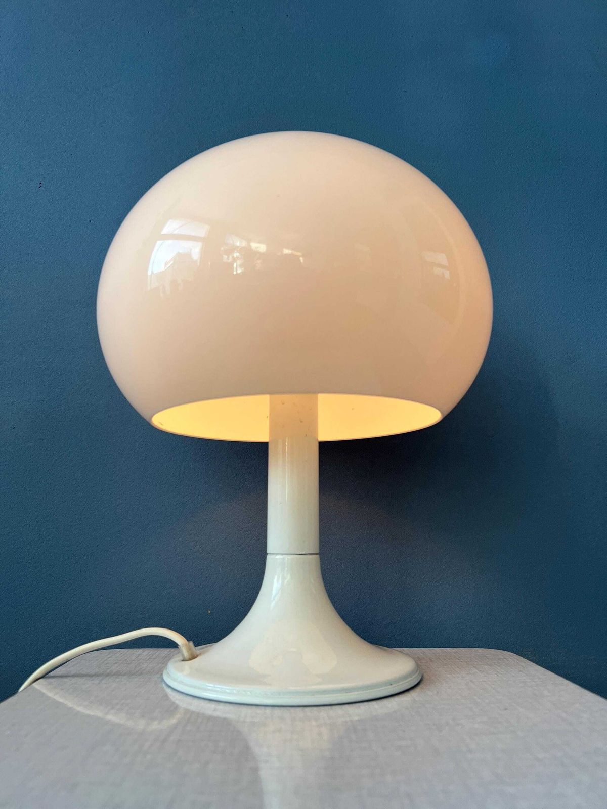 Vintage Mid Century Mushroom Tafellamp Van Dijkstra