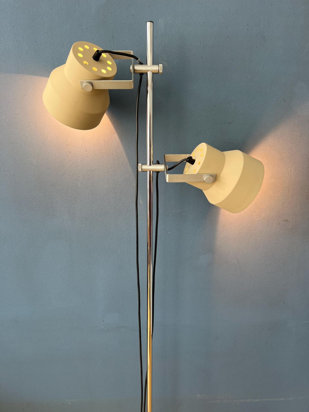 Mid Century Beige Dijkstra Space Age Vloerlamp
