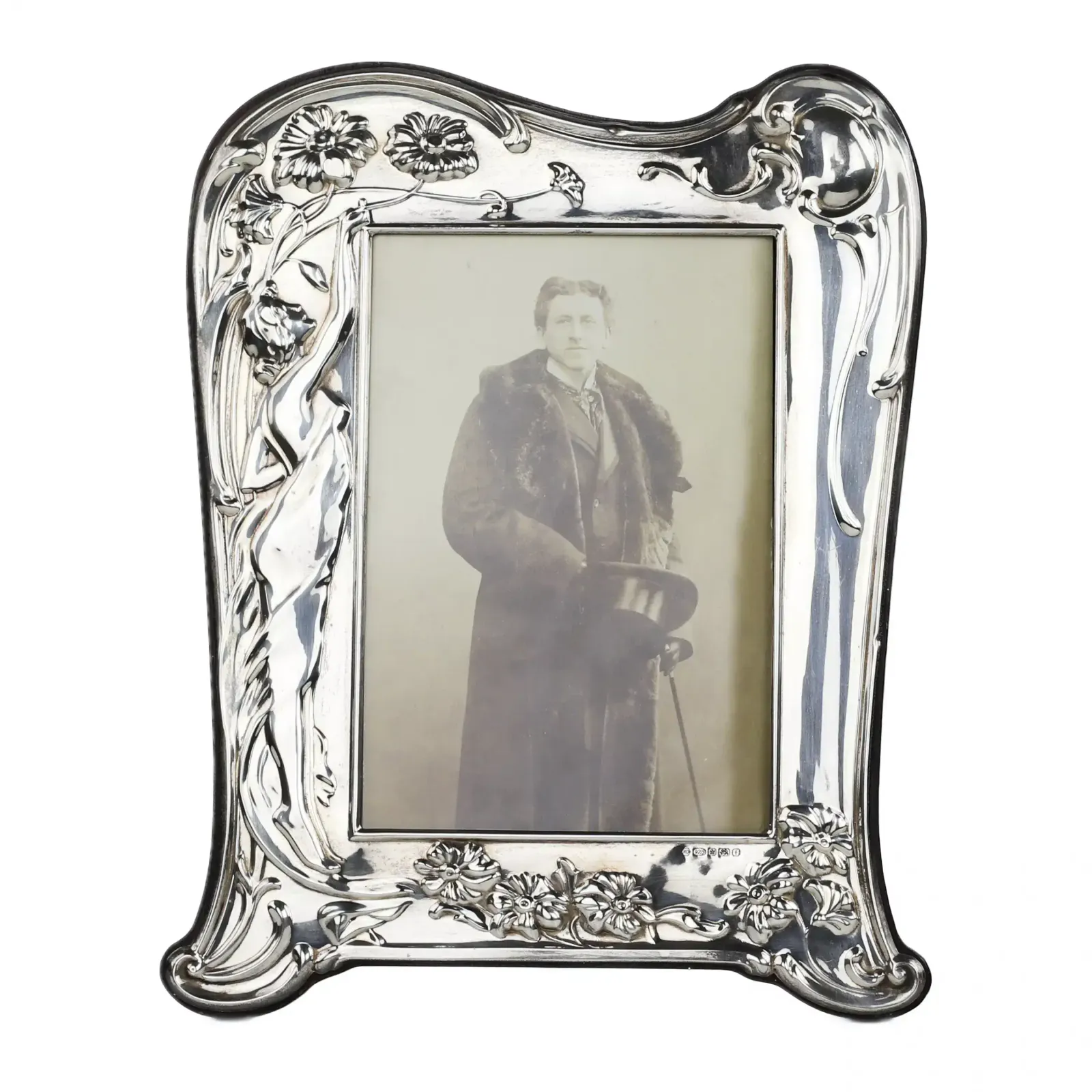Art Nouveau Sterling Silver Photograph Frame, Sheffield, United Kingdom