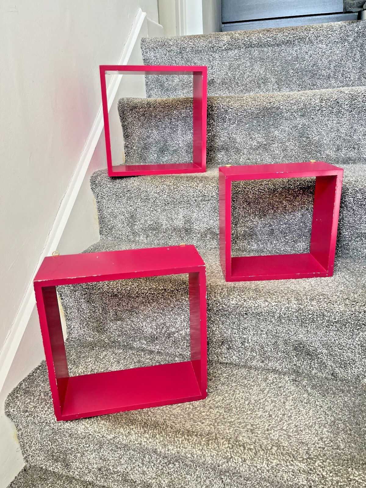 photo vintage 3 Mid Century 60's Style Shop Display Wall Cubes Shelves Vintage Retro Pop Art