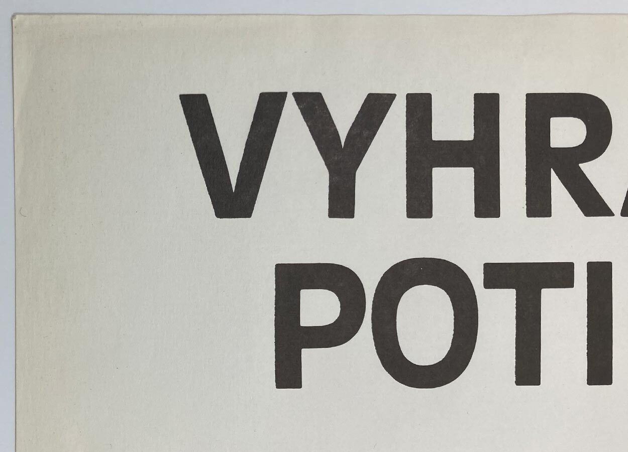 Original Movie Poster, ‎Winning Quietly, Jan Tománek, 1984, Genuine Czech Vintage Print photo buy