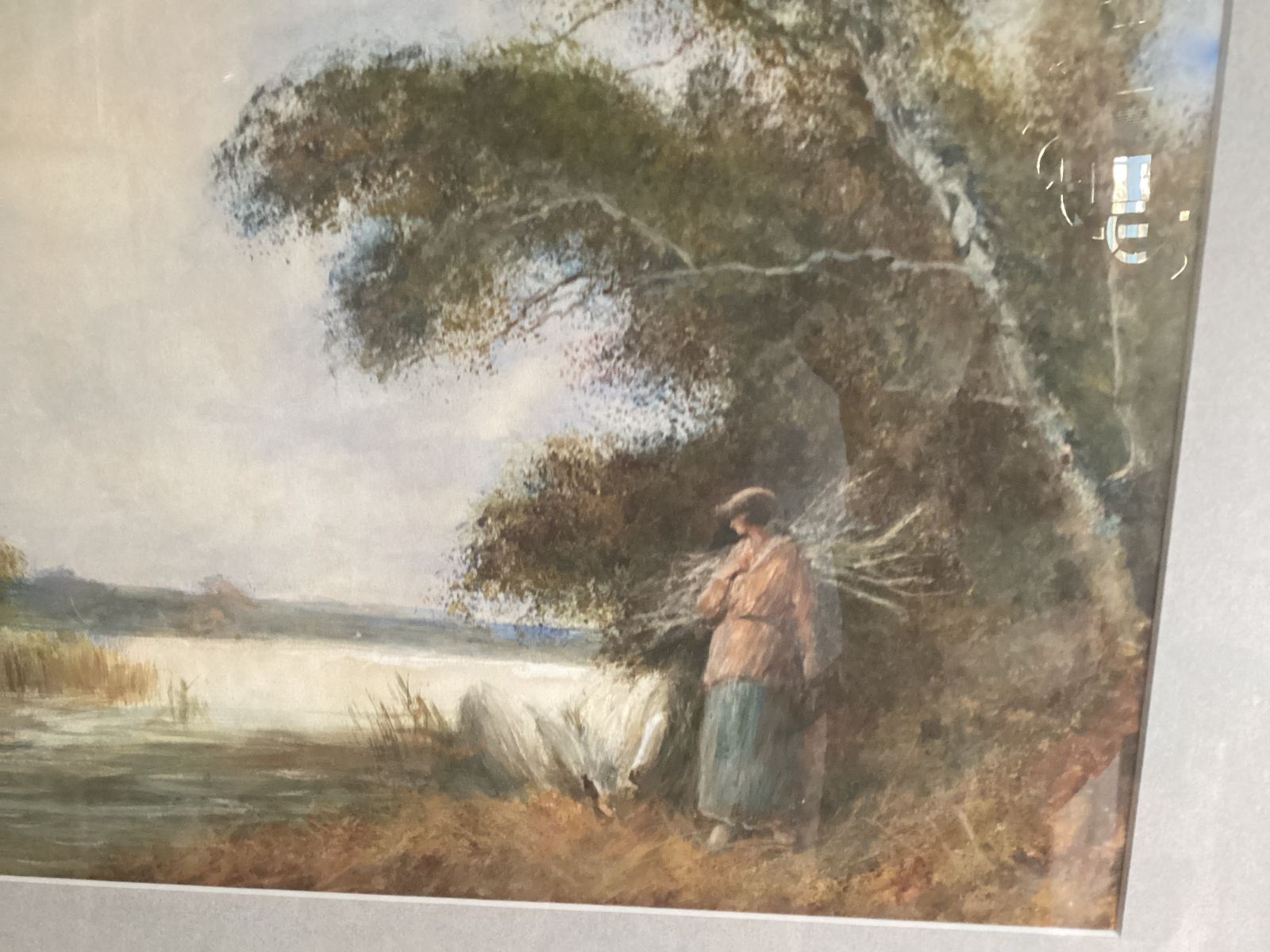 photo furniture Frederick Hines Watercolour Of Girl Collecting Faggots