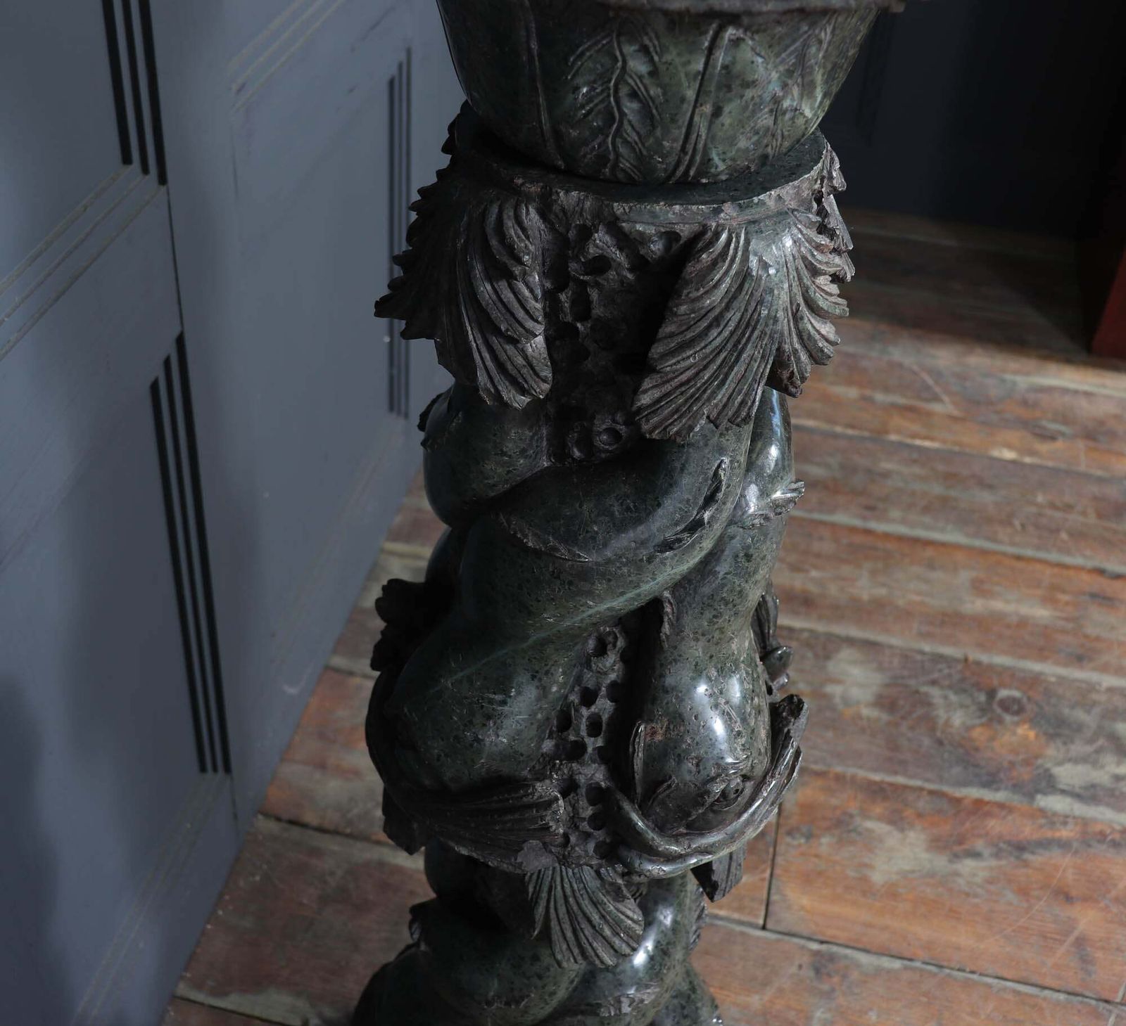 photo buy Antique Italian Serpentine Marble Pedestal C1880