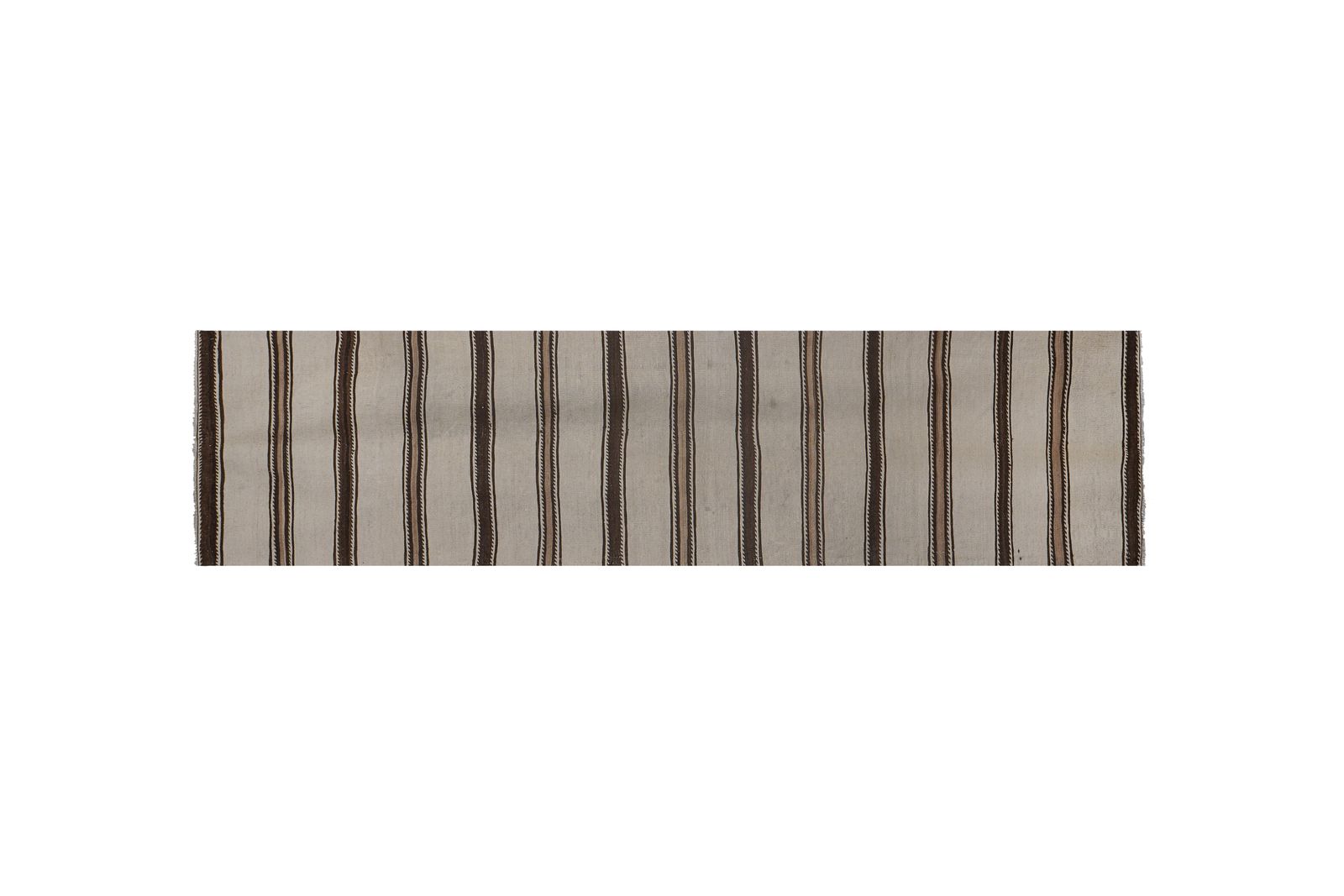 Striped Organic Hemp Kilim Rug 2'6'' X 9'4'' photo furniture