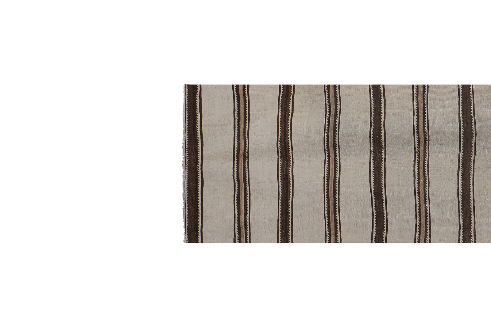 Striped Organic Hemp Kilim Rug 2'6'' X 9'4'' photo for sale