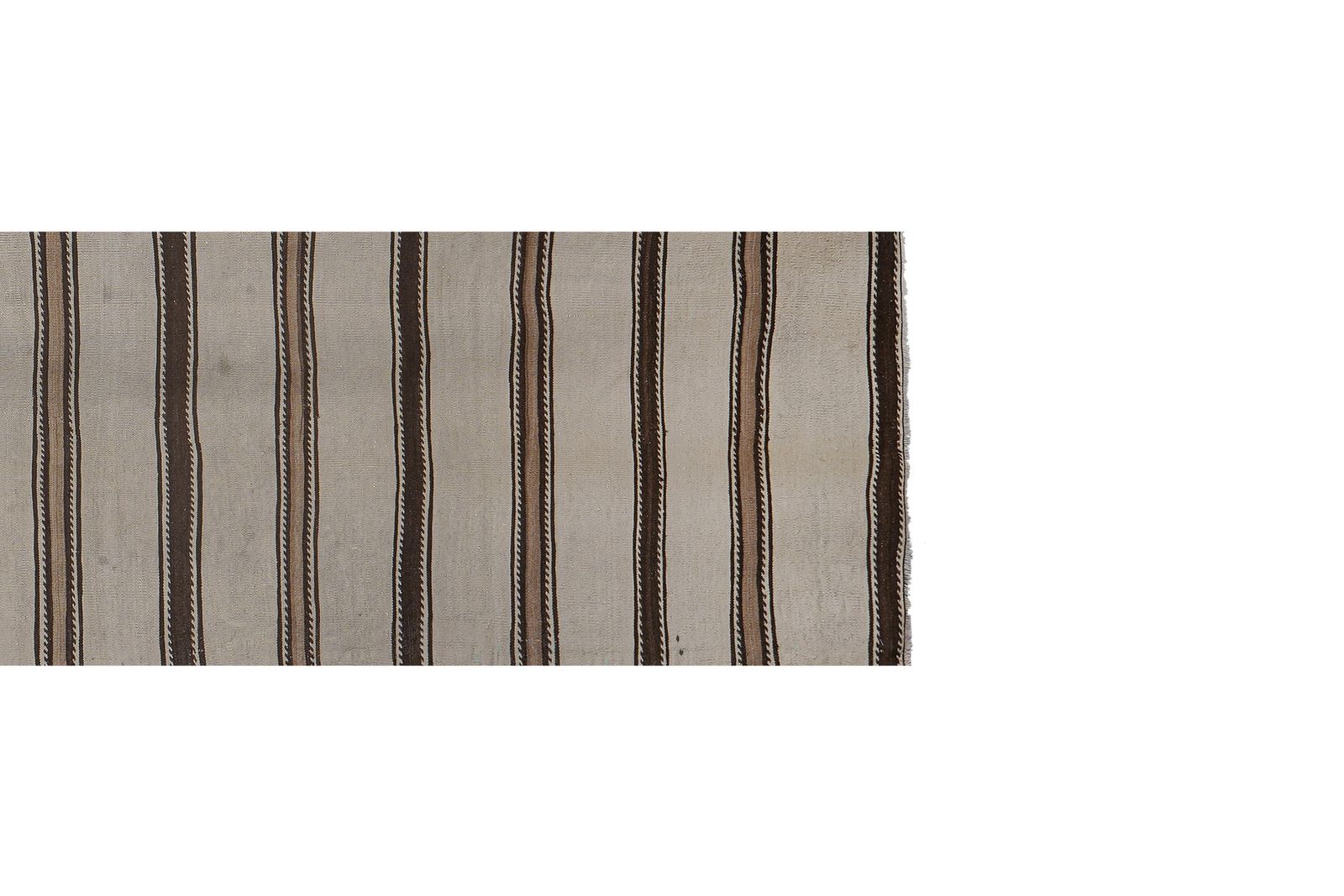 Striped Organic Hemp Kilim Rug 2'6'' X 9'4'' photo Textiles