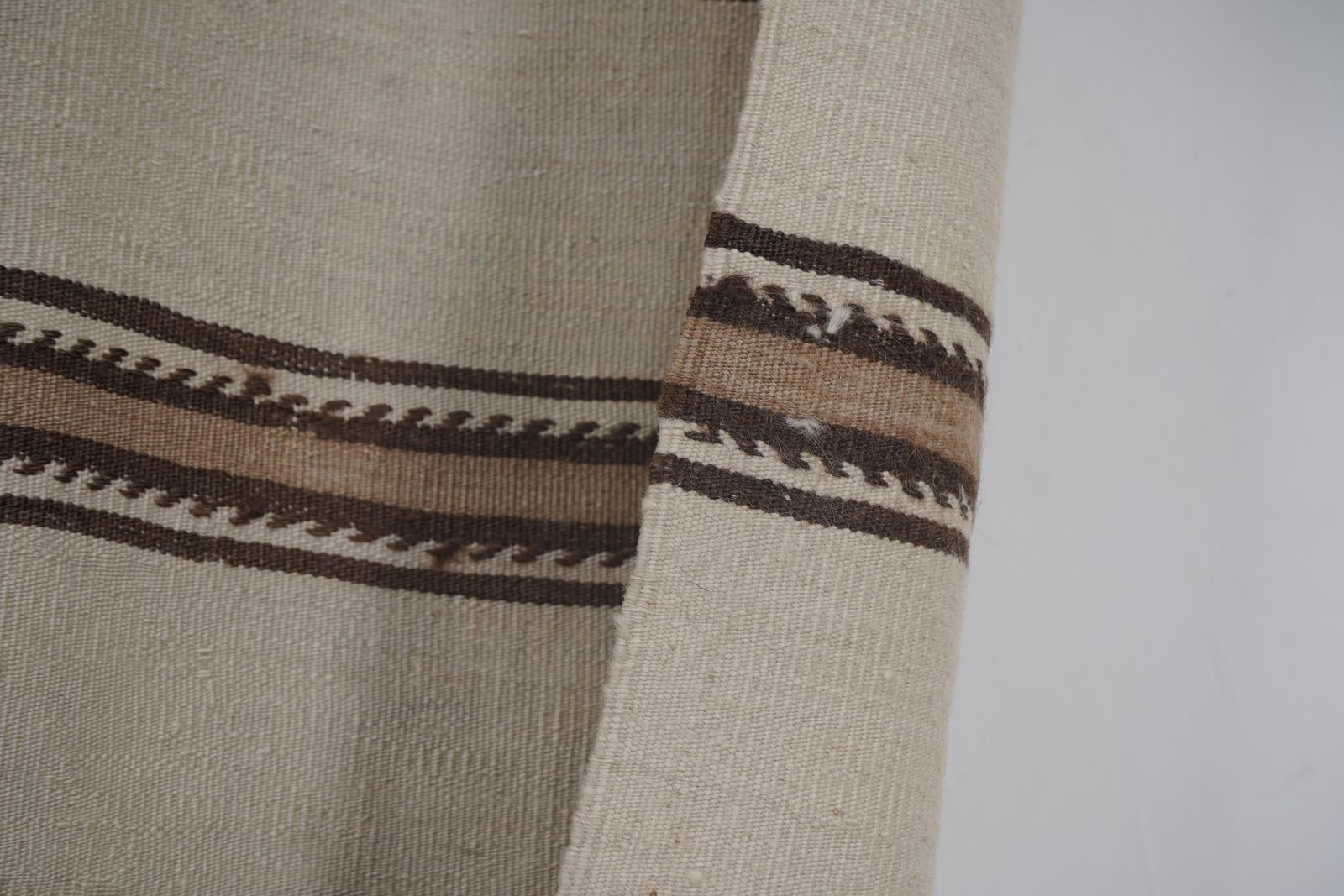 photo furniture Striped Organic Hemp Kilim Rug 2'6'' X 9'4''