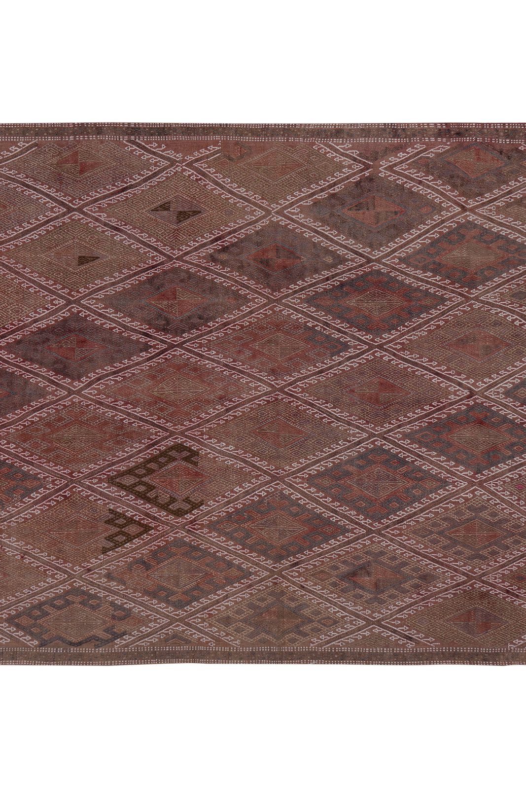 Vintage Embroided Jajim Kilim Rug 5'7'' X 7'5'' photo vinterior
