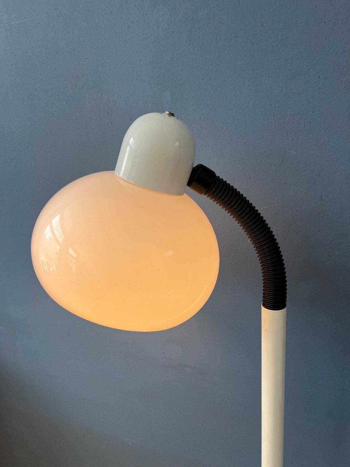 White Mid Century Space Age Mushroom Floor Lamp By Hala Zeist photo 468.0