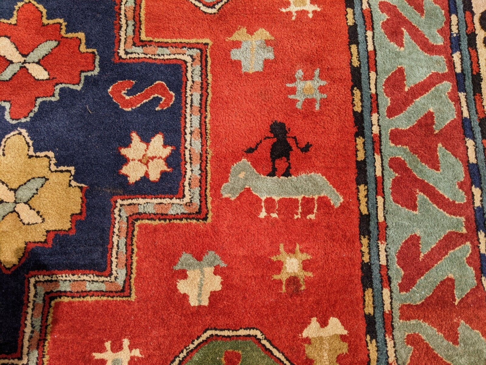 Antique Tetex Kazak Carpet Room Size   (Possible Pair) photo vinterior