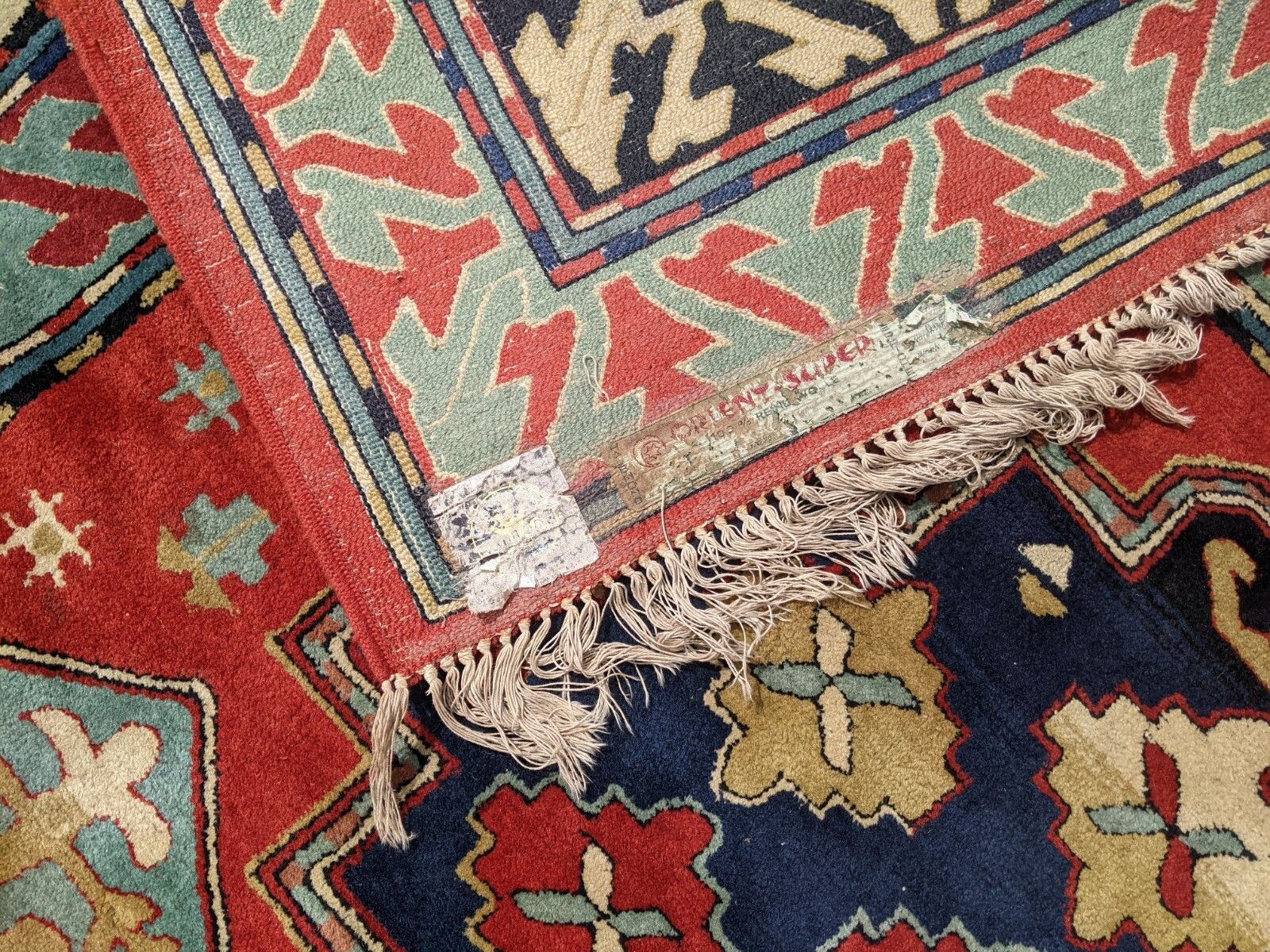 Textiles Antique Tetex Kazak Carpet Room Size   (Possible Pair) photo