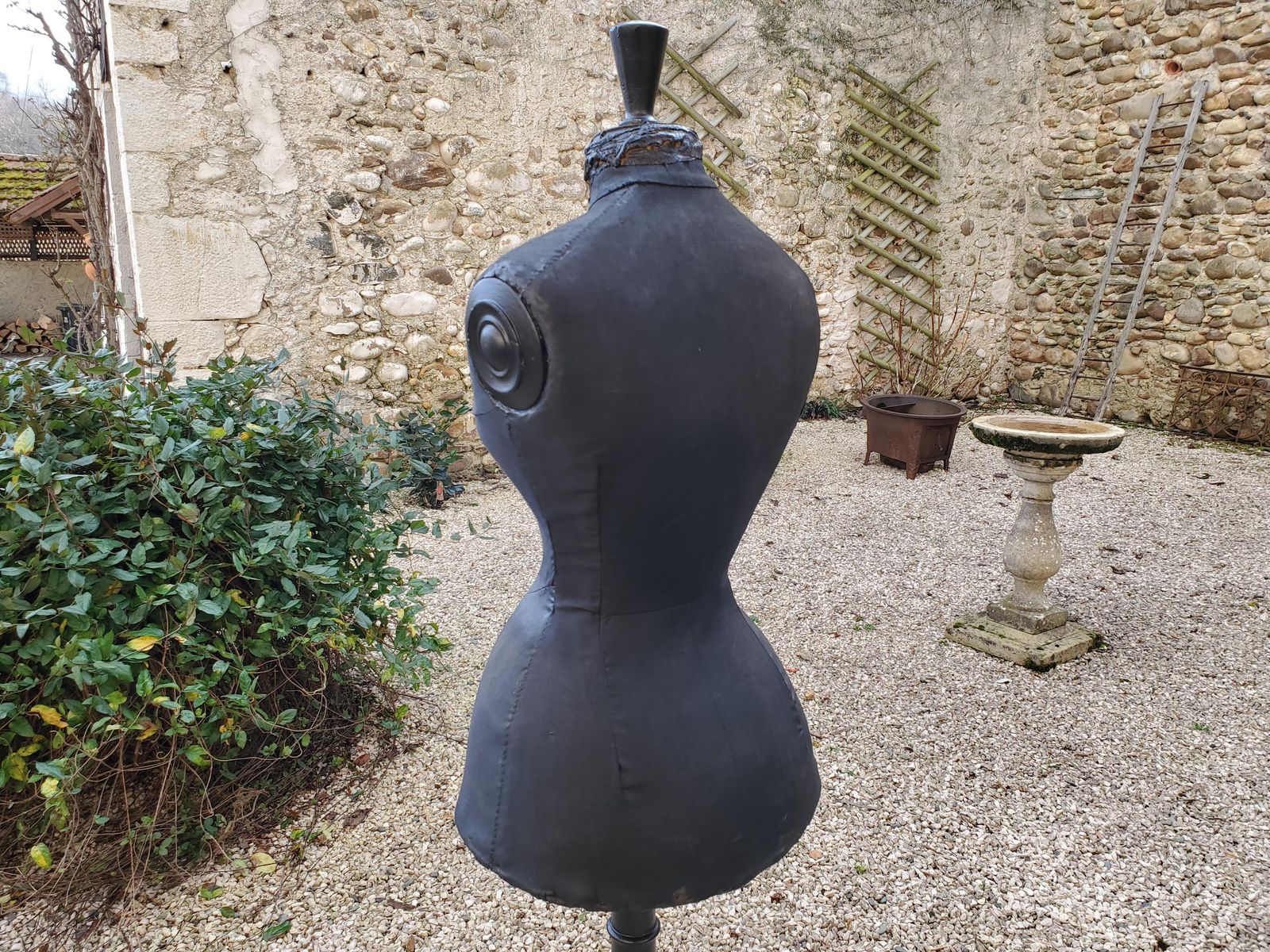 French Antique Wasp Waist Mannequin / Antique Mannequin / Dress Makers Mannequin / Antique Dress Form / 19th C Mannequin / Tailors Dummy photo vintage