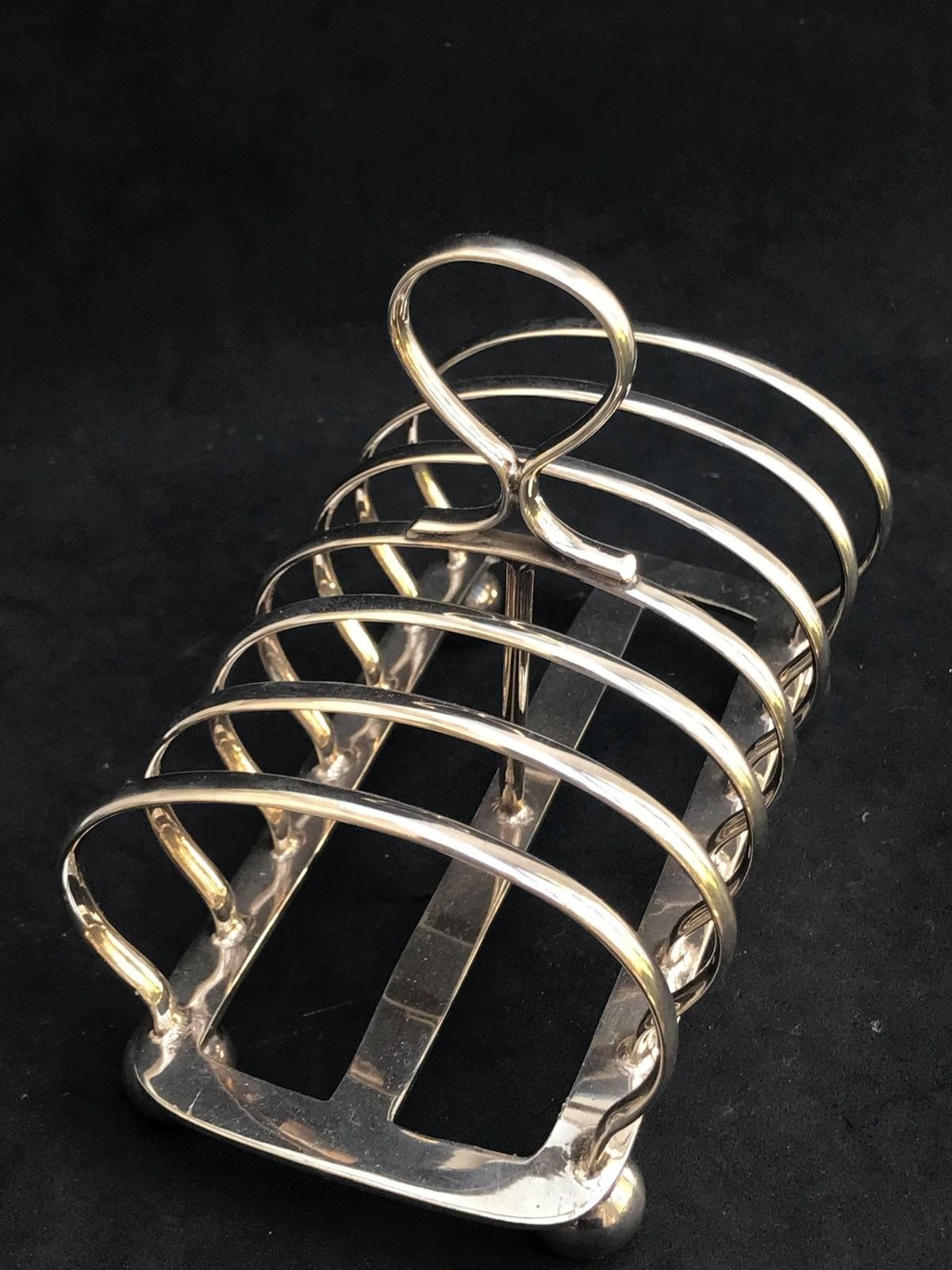 photo for sale Antique Toast Rack Holder 6 Slices Silver Plated Breakfast English Victorian Wedding Gift Hostess Gift Hukin And Heath