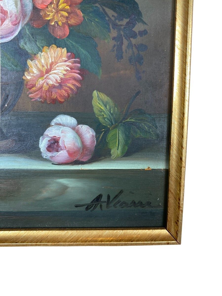 Oil On Wood, Late 19th Century, Signed A. Vianni photo furniture