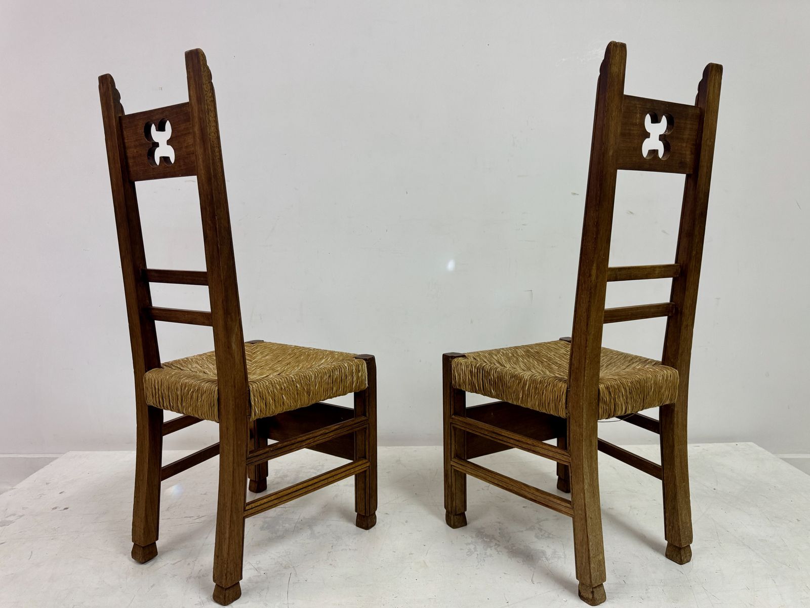 Furniture Set Of Six Arts And Crafts Ecclesiastical Dining Chairs, Circa 1900 photo