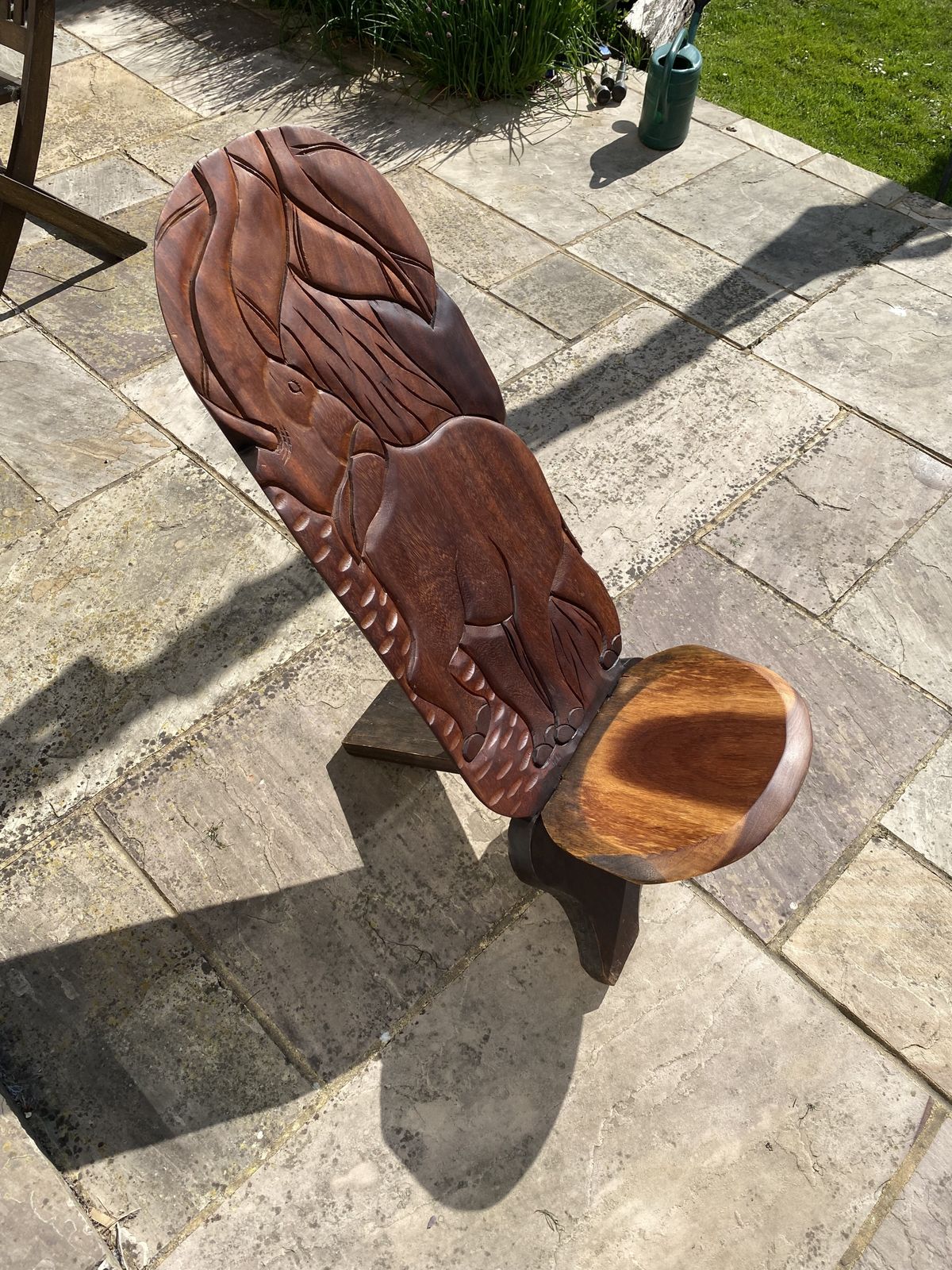 Unusual Wooden Two Piece Chair