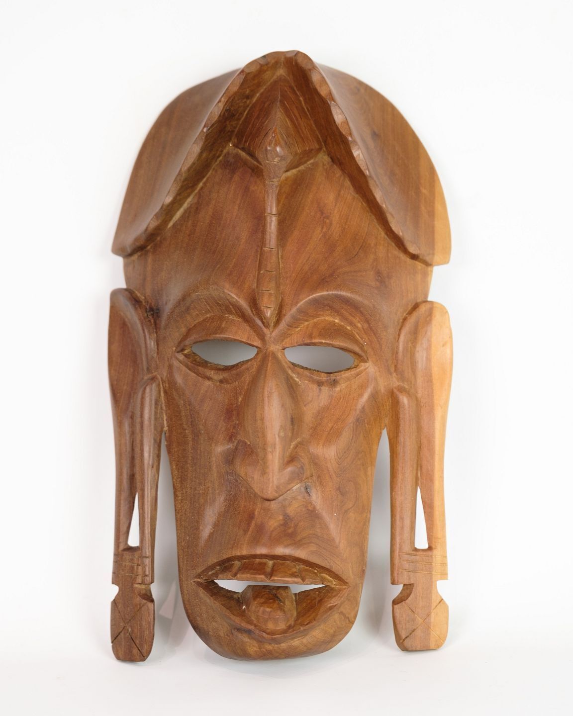 African Mask Hand Carved  In Ligth Wood