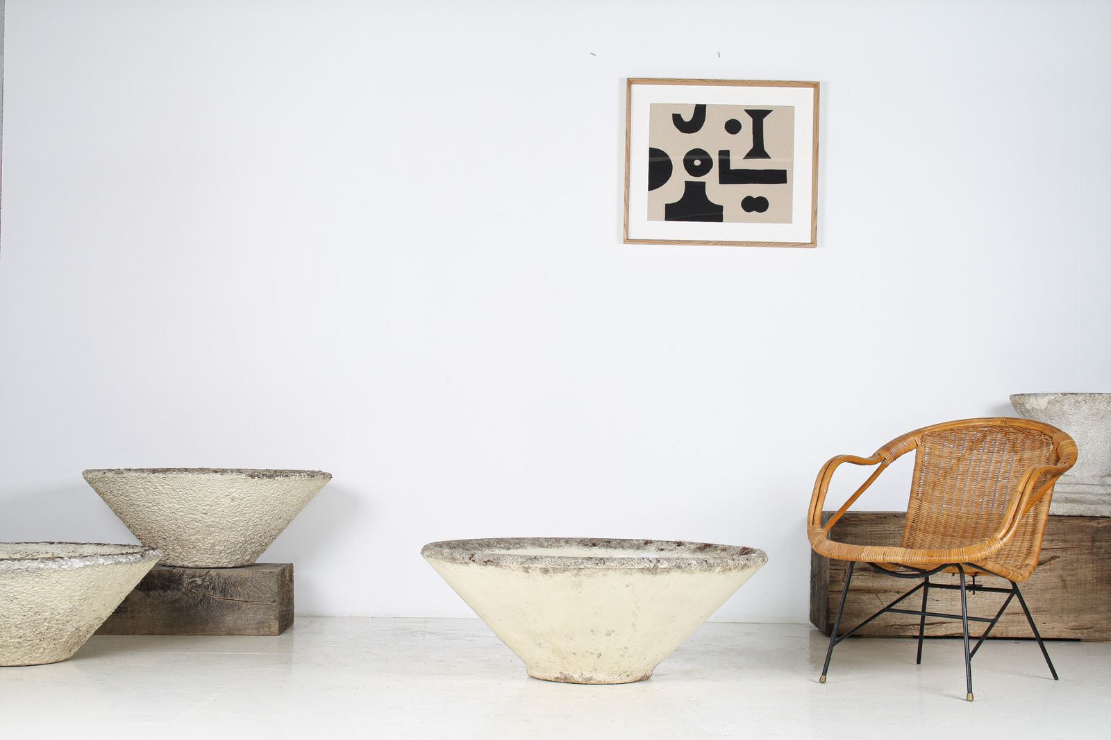 A Large 1960s Mid Century Modernist Concrete Planter In The Manner Of Willy Guhl photo furniture