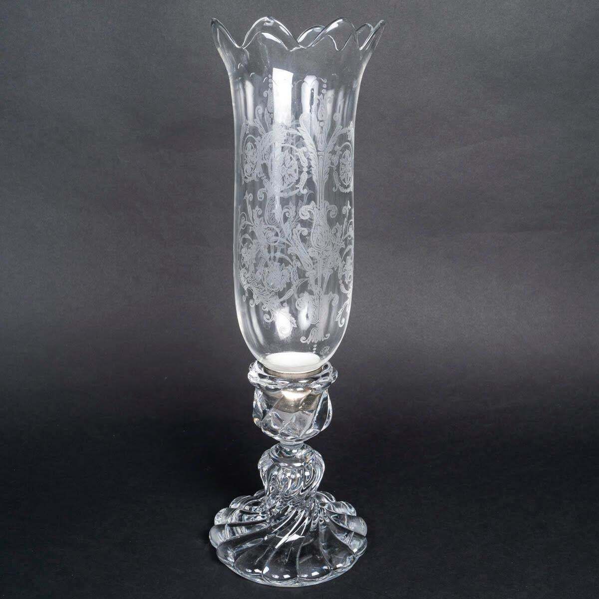 Pair Of Baccarat Crystal Candle Holders, Early 20th Century, Napoleon III Style. photo Home Decor