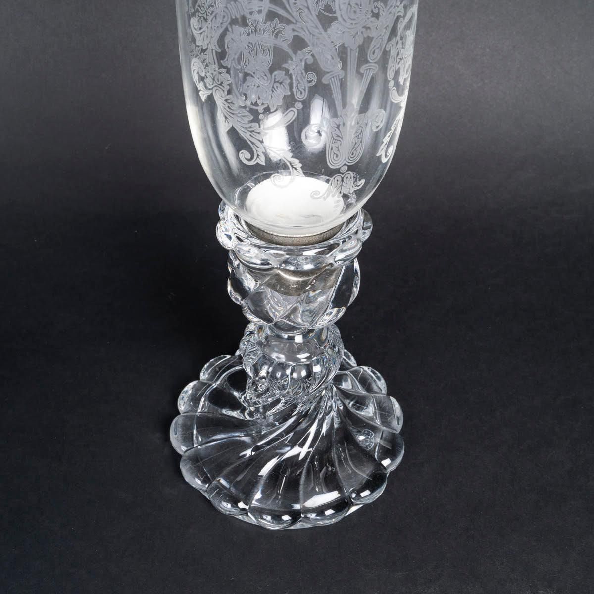 Pair Of Baccarat Crystal Candle Holders, Early 20th Century, Napoleon III Style. photo 3564.0