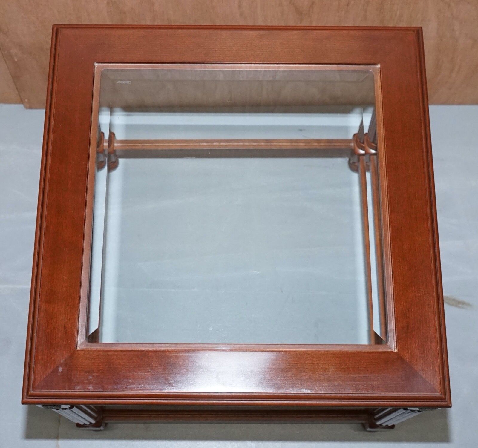 Pair Of Beautiful Wooden Side Tables With Glass Top photo Furniture