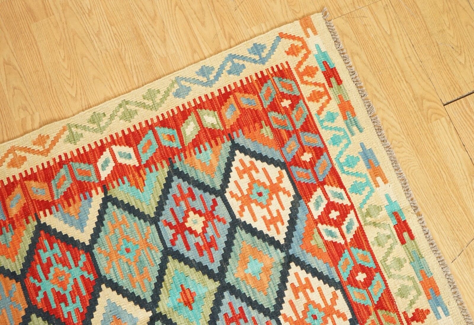 Lovely Vintage Geometric Kilim Aztec Rug photo buy